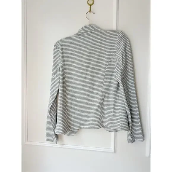 Tommy Hilfiger Striped Gray and White Military Style Blazer Size S - Picture 2 of 7